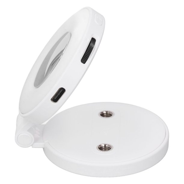 Luz De Relleno Magnética Para Teléfono, ángulo De 120 Grados, Batería De 450 MAh, 3 Temperaturas De Color, Luz Magnética Para Selfies, aleación De Aluminio, ABS, Rosca De 1/4