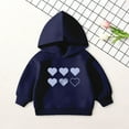 thumbnail image 2 of Gubotare Youth Sweatshirts Boys Hoodies Cute Hoodies for Teen Girls Boys Sweatshirt Winter Pullover Tops Kids Clothes Size 5T 6T (Navy,5-6 Years), 2 of 7