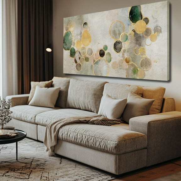 Color Bubble Wall Art Posters Geometric Canvas Painting 24"x48" Abstract Wall Decorations Pictures for Kitchen Art for Bedroom