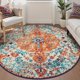 thumbnail image 1 of Alfombra Lahome con medallón floral bohemio redondo de 180 cm, lavable, 1 of 8