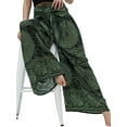 thumbnail image 3 of Genuiskids Women Summer Boho Printed Wide Leg Pants High Waist Tie-Up Casual Loose Palazzo Pants Beach Hippie Pants Capri Pants for Women Loungewear 4th of July Trousers, 3 of 7