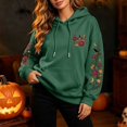 thumbnail image 2 of Bainana Halloween Hoodie Women Graphic Hooded Shirt Comfortable Spooky Season Hoody Dark Green L, 2 of 4