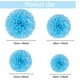 thumbnail image 4 of Kearding Juego de 1 Uds. De papel azul de 7,8 pulgadas para fiesta de cumpleaños, bolas de papel con pompón, adornos de flores de papel, Kits de decoración para fiestas Azul 14 pulgadas, 4 of 6