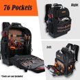 thumbnail image 3 of Mochila para herramientas WELKINLAND de 76 bolsillos, 45 L, con base rígida, 3 of 9