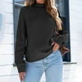 thumbnail image 4 of IMENGL Fall turtleneck sweaters loose long sleeve, Black M, Size M-2XL, 4 of 7