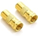 thumbnail image 2 of Cable adaptador de antena satelital 2X a juego de adaptadores satelitales Conector F a conector IEC Cable adaptador coaxial satelital chapado en oro, 2 of 4