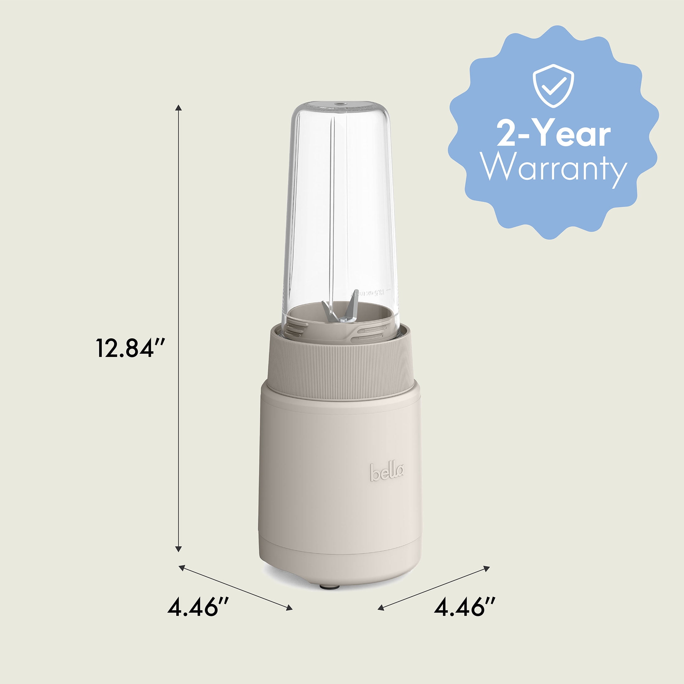 bella 6-Piece Portable Rocket Blender, Personal Smoothie Maker with Durable Stainless Steel Blades, Oatmilk