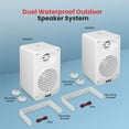 thumbnail image 3 of 3.5” 2-Way Indoor/Outdoor Bluetooth Speaker System - 1/2” High Compliance Polymer Tweeter (White), 3 of 7