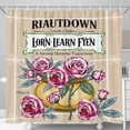 thumbnail image 1 of Vintage Floral Shower Curtain with Roses ative - RIAUTDOWN Design, 1 of 4