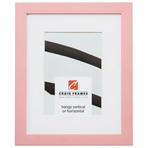 Craig Frames Confetti, 11x14 inch Modern Light Pink Picture Frame Matted for an 8x10 Photo