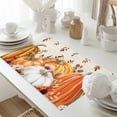 thumbnail image 5 of Thanksgiving Pumpkin Placemats Set of 4 Brown Orange Leaves Flowers Retro Heat Insulated Linen Place Mats, Washable Stain-Proof Table Mats for Dining Tables Holiday Decor 13x19inch, 5 of 9