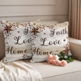 thumbnail image 2 of Texas Star Brown Outdoor Waterproof Pillow Covers, Farmhouse Retro Branches Wooden Grain Decorative Square Throw Pillowcase Sofa Cushion Sham for Patio/Couch/Chair, 16"x16" 2 Pack, 2 of 8