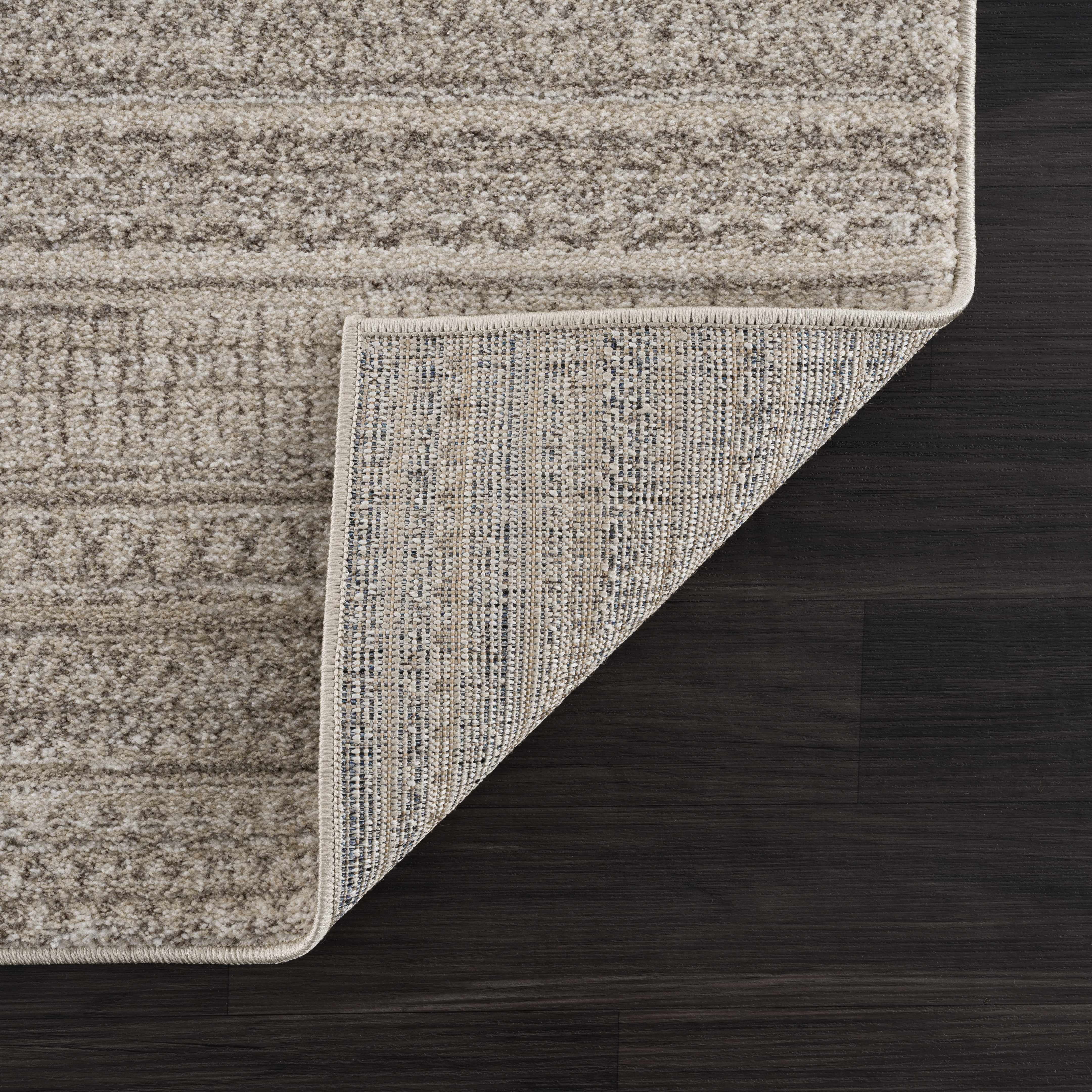 Hauteloom Casablanca Collection Living Room Bedroom Area Rug - Cozy Moroccan Farmhouse Carpet - Brown, Beige - 6'7" x 9'