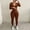 Coffee, variant on Workout Jumpsuits For Women Casual Jogging Long Long Sleeve Pants One Piece Jumpsuits Baggy Overalls Going Out Beach Summer Rompers L