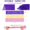 thumbnail image 4 of GHSDFBB 3 Pieces African Bath Sponge African Net Long Net Bath Sponge Exfoliating Shower Body Scrubber Back Scrubber Skin Smoother,Great for Daily Use (Pink ,Yellow,Purple), 4 of 7