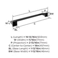 thumbnail image 6 of Amerock Mulholland Matte Black 18 inch (457mm) Towel Bar, 6 of 8