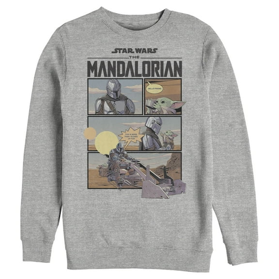 Men's Star Wars: The Mandalorian Rescue The Child Sweatshirt Athletic Heather Small