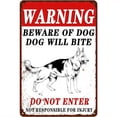 thumbnail image 2 of Señal Advertencia Perro Metal Vintage Letrero Pintura Hierro Rectangular 30x40cm, 2 of 9