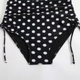 thumbnail image 7 of Virmaxy Women's Polka Dot Printed One-piece Swimsuit Fashion Halter Side Drawstring Swimwear with Bust Pads and No Steel Support for Pool Party Black-3 S, 7 of 7