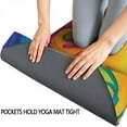 thumbnail image 3 of Colorful Circular Pattern Hot Yoga Mat Towel Non Slip for Hot Yoga - Quick-Drying Yoga Mat Cover with 4 Corner Pockets with Travel Bag - Hot Yoga Towel Non Slip Grip Moisture Wicking Sweat 70"x26", 3 of 6