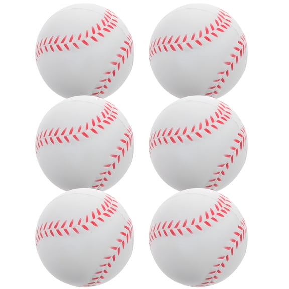 BESTSKY 6 Pcs Baseball Softball Foam Baseballs Kids Outdoor Sports Practice Pu Sponge Training Toy