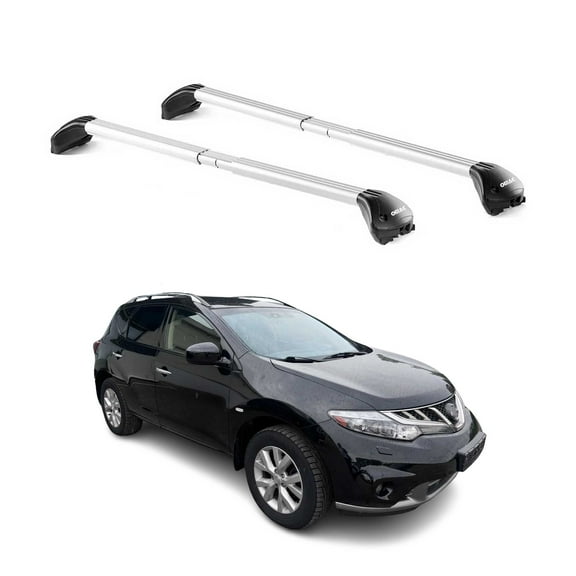 OMAC Roof Rack Cross Bars For Nissan Murano 2009-2014 Silver Luggage Carrier 2 Pcs