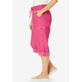 thumbnail image 3 of Woman Within Plus Size Petite Convertible Length Cargo Capri/Bermuda, 3 of 6