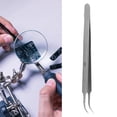 thumbnail image 5 of BIMZUC Precise Tweezers Fine Polishing High Hardness Stainless Steel Small Portable Superfine Pointed Tweezers for Home Laboratory Aerospace Electronics PCB (6.2 inches / 15.7 cm), 5 of 10