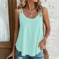 thumbnail image 2 of Lovskoo Eyelet Summer Tops for Women 2024 Tank Tops U Neck Sleeveless Tank Top Solid Color Casual Trendy Top Sky Blue, 2 of 7