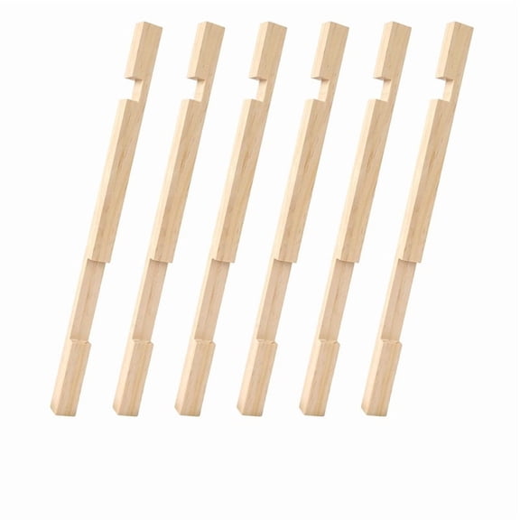 Beehive Entrance Reducer,6 Pack Wooden Hive Entrance Reducer 10 Frame Beehive Supplies with 2 Size Openings Control Warm,6 x Beehive Entrance Reducer,Wood Color