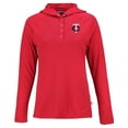 thumbnail image 2 of Women's Cutter & Buck Red Minnesota Twins  Coastline Epic Comfort Eco Recycled Hoodie Raglan Long Sleeve T-Shirt, 2 of 3