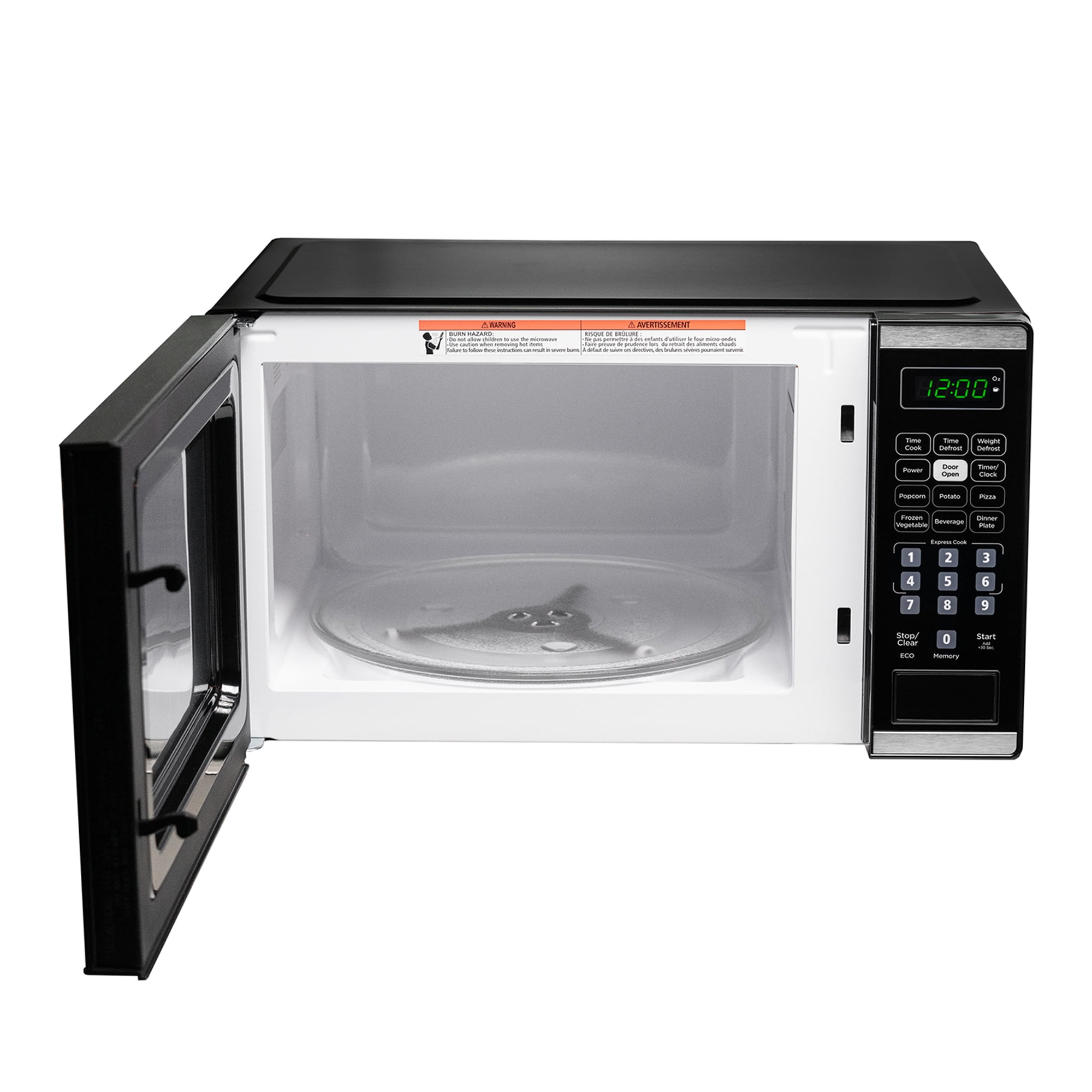 Danby 0.7 cu. ft. Countertop Microwave in Black and Stainless Steel (DBMW0722BBS)