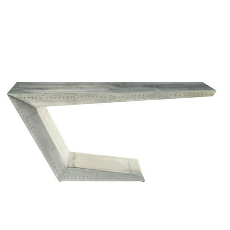 UPC: 0192551211971 | Aluminum Patchwork Writing Desk With Geometric Base Silver