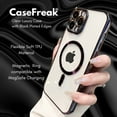 thumbnail image 3 of CASEFREAK Clear Metallic Plated Case for iPhone 14 (6.1") - Black, 3 of 5