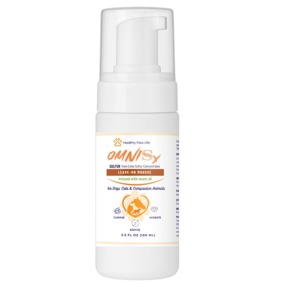 OMNISx Leave-On Mousse - Sulfur based Veterinary-Strength Formula for Itchy, Irritated, or Sensitive Skin
