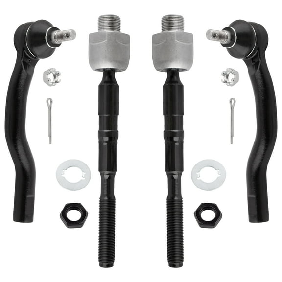 BOXI (Set of 4) Front Inner & Outer Tie Rod Ends Fit for Ford Edge 2007 2008 2009 2010 2011 2012 2013 2014 / for Lincoln MKX 2007 2008 2009 2010 2011 2012 2013 2014 2015 | EV800576 ES800473 ES800474