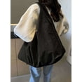 thumbnail image 4 of Deago Tote Bag for Women Large Nylon Slouchy Hobo Bag Crescent Shoulder Bag Vintage Casual Travel Gym Shopper Pleated Handbag (Black), 4 of 9