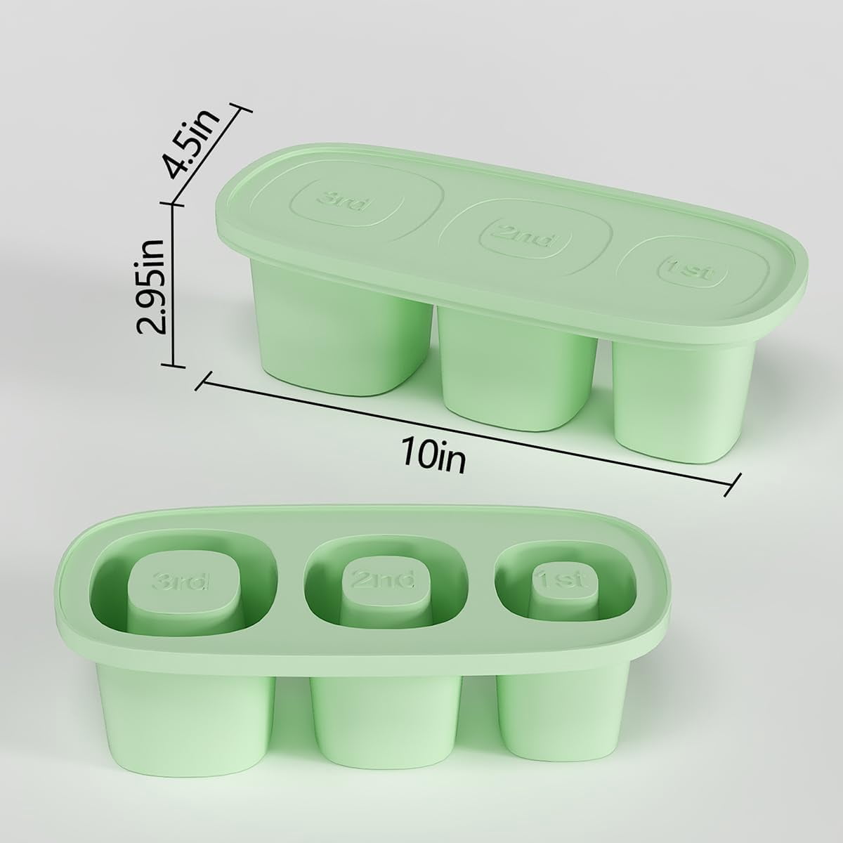 Premium Silicone Ice Cube Tray for 30oz and 40oz Tumblers - Large Cylinder Molds with Lid, Effortless Ice Making for Cocktails, Whiskey, Drinks, Coffee - Compatible with Stanley Cups, Medium Capacity