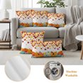 thumbnail image 5 of Outdoor Pillow Covers 24x24 Set of 2, Fall Orange Pumpkins Waterproof Patio Throw Pillow Covers for Couch Sofa Chair, Thanksgiving Farmhouse Maple Leaf Decorative Pillowcases for Throw Pillows, 5 of 9