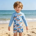 thumbnail image 3 of Swimsuit Boy Rash Guard Cartoon Baby Boy Clothes Summer Bathing Suit Kids 12-18 Months, 3 of 4