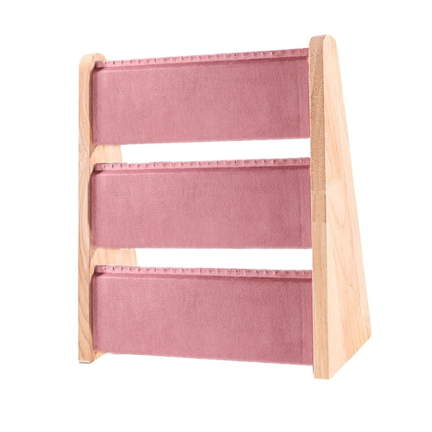 Expositor de collares, organizador de joyas, expositor de cadenas resistente, soporte para colgantes, Rosa claro