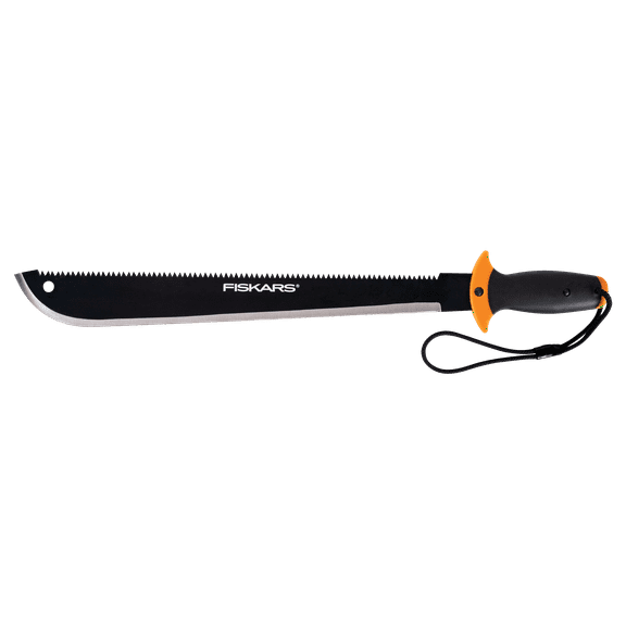 Fiskars 18 inch Tempered Steel Machete Saw, Black