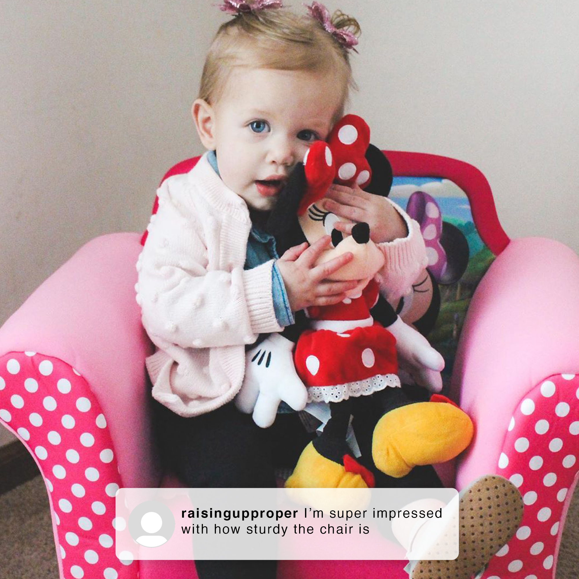 Delta Children Disney Minnie Mouse Kids Chair, Pink photo 6