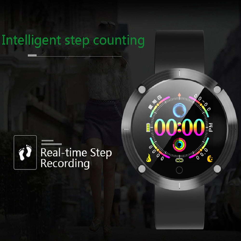 Oukitel W5 Fitness Tracker Smart Bracelet, 1.22" Display with Heart Rate Monitor & IP65 Waterproof Bluetooth 4.0, Silver