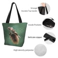 thumbnail image 3 of Goofa Squirrel Pattern Tote Bags,Large Capacity Bag,Beach Tote with Zipper Closure, Large Capacity and Foam Padding, 3 of 6