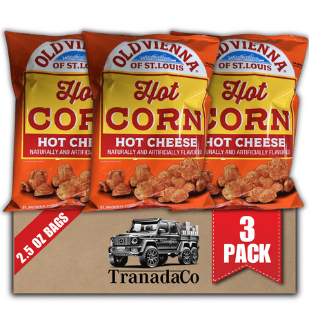 Old Vienna of St. Louis Hot Popcorn 2.5oz Bag, 3-Pack Spicy Cheese Flavor Snack (by TranadaCo)