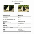 thumbnail image 5 of Pyramid Tent Solo Ultralight Tipi Outdoor Camping Portable Single Waterproof Hiking Backpacking A, 5 of 9
