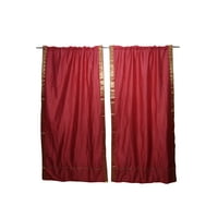 Mogul 2 Maroon Curtains Rod Pocket Sari Curtains Panels Boho Indi Gypsy Home Decor Interiors 84 inch