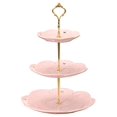 thumbnail image 1 of OUTAD Dégagement 3 Niveau Cupcake Stand avec Couronne de Quincaillerie, Cupcake Stand Or Poignée Raccord pour Fête de Mariage, Plaqué Or Décoration Stand Plate-Forme Cupcake Stand, 1 of 5