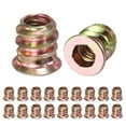 thumbnail image 1 of Paquete de 20 Tuercas de Inserción Roscadas para Madera, M5x10mm Tuercas de Inserción de Conducción Hexagonal para Muebles de Madera [Tono Dorado], 1 of 6